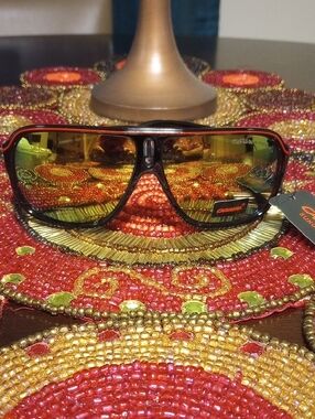 Men's Shield Navigator Sunglasses Black/Red